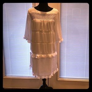 White shift dress